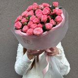 Букет из розовых кустовых роз "Розовый шарм"